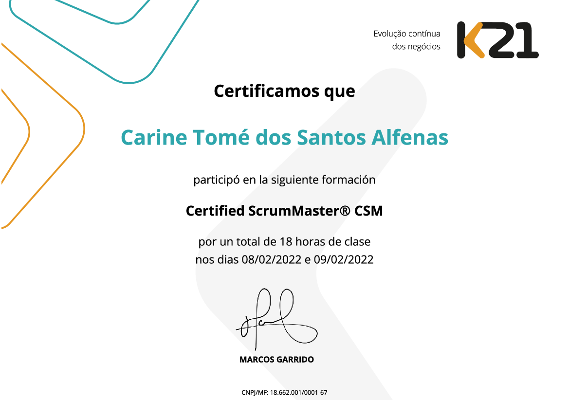 Certificado K21